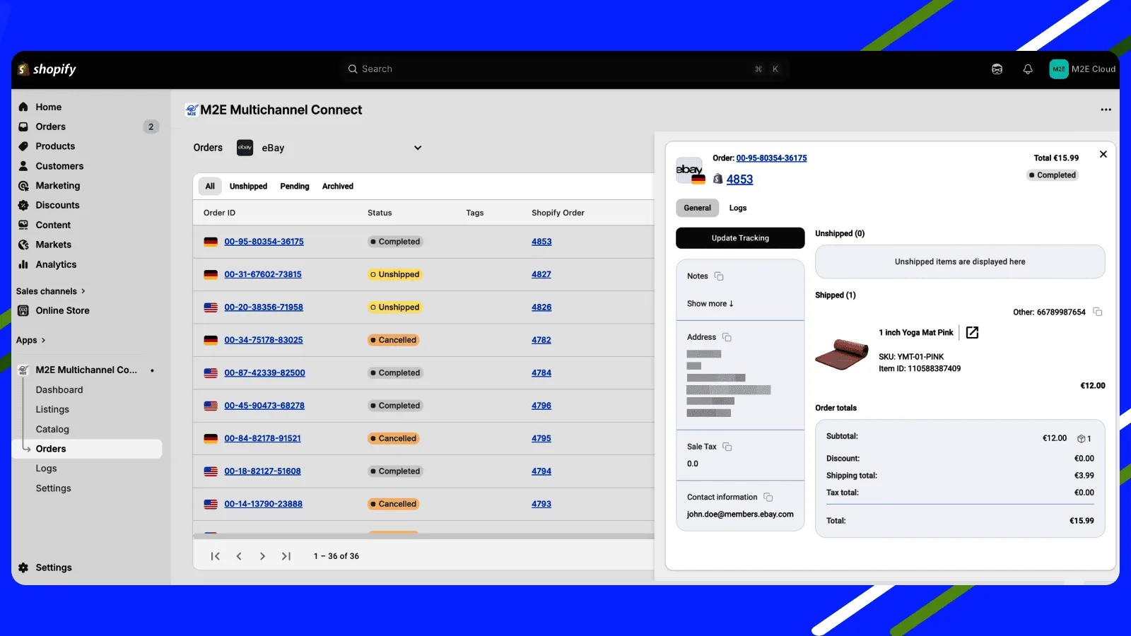 M2E Cloud screenshot 3