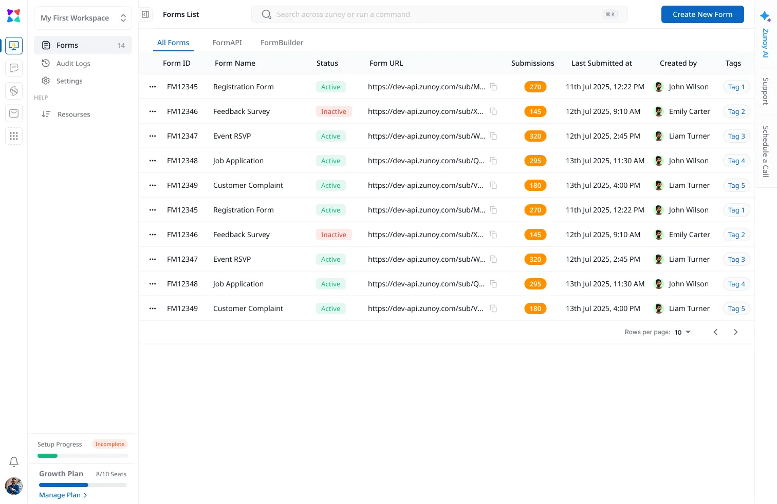 Zunoy Forms screenshot 3