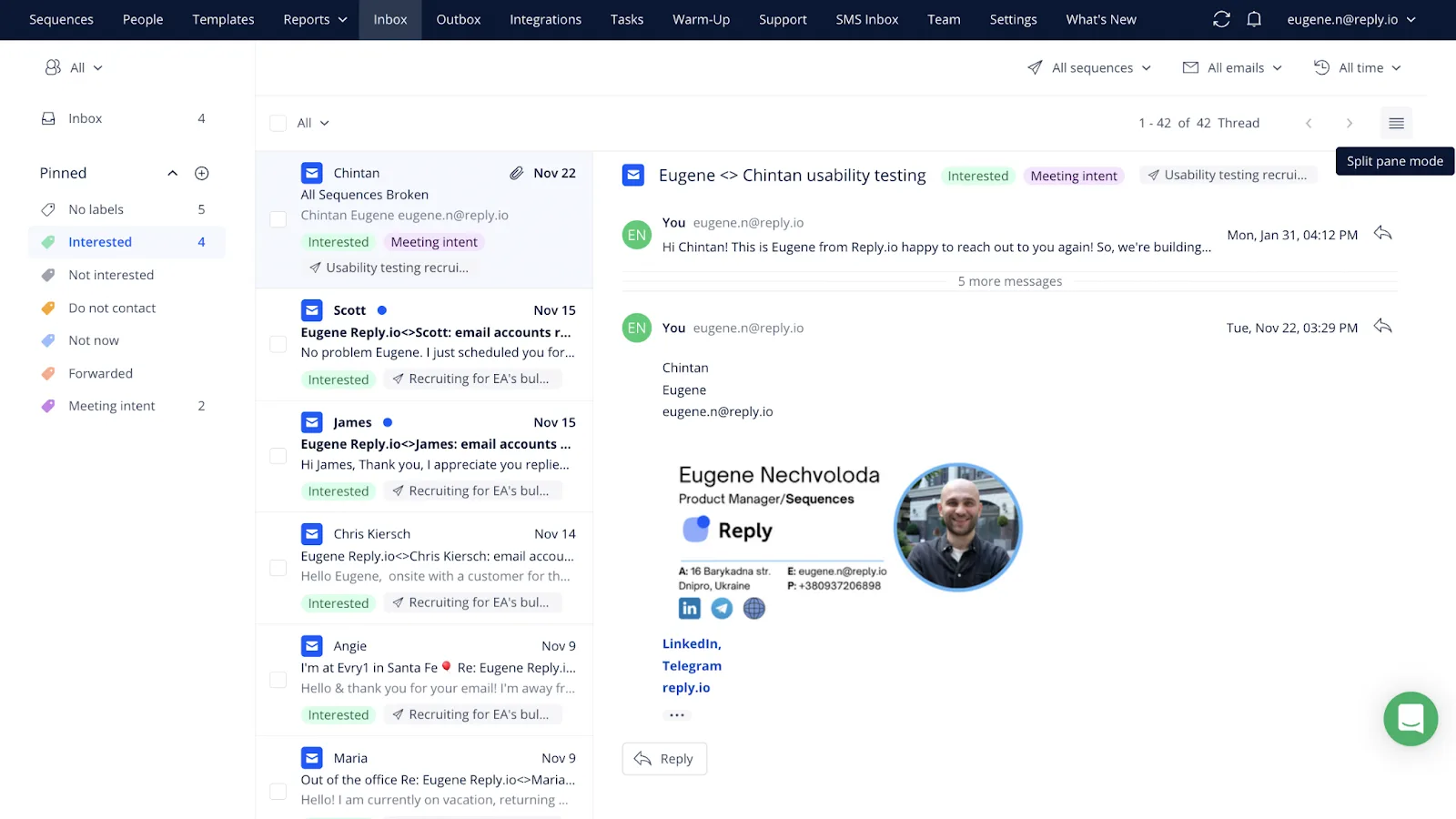 Reply.io screenshot 3