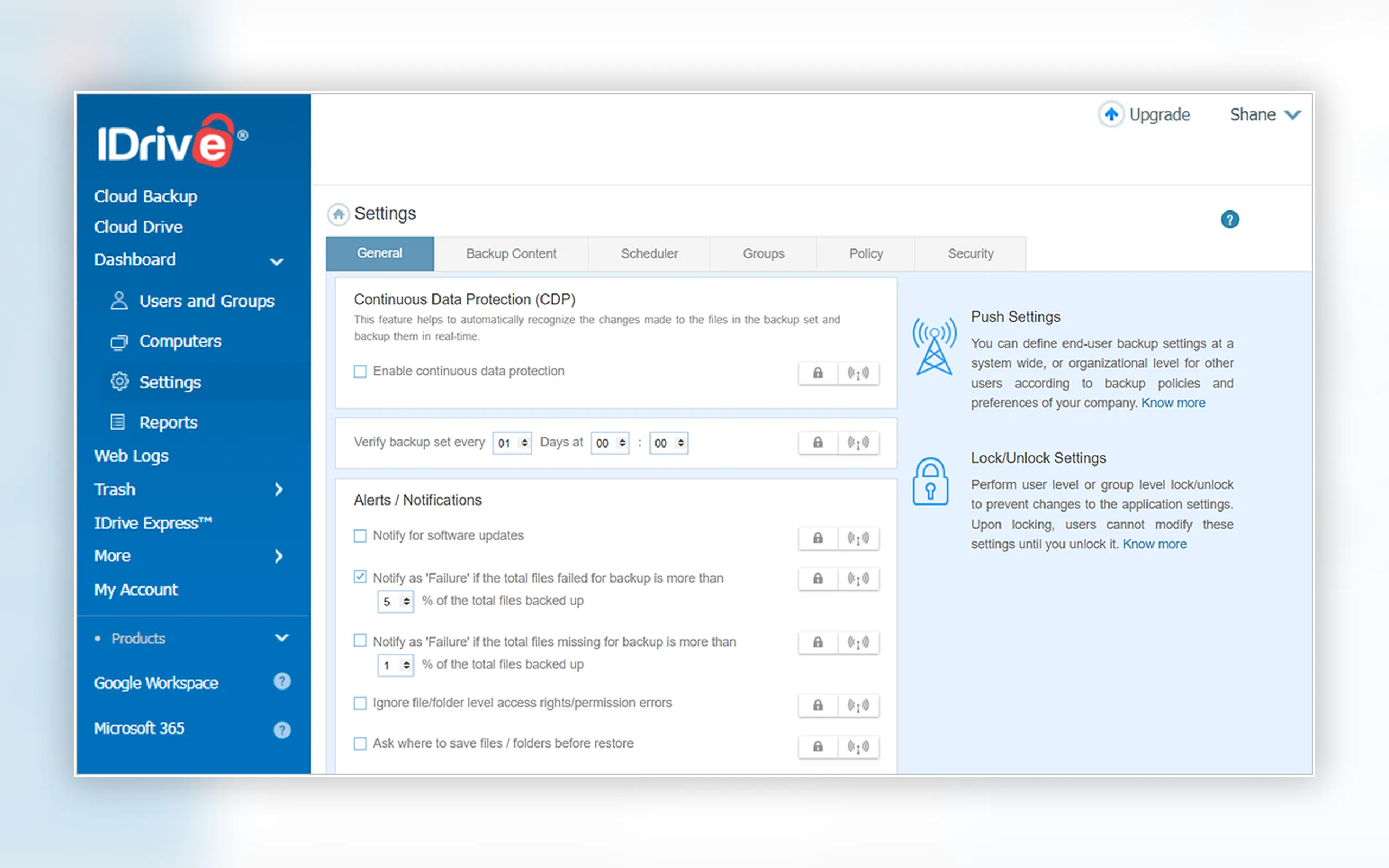 IDrive screenshot 3