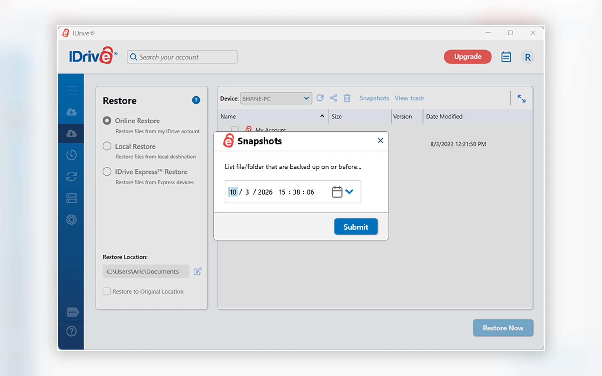 IDrive screenshot 5