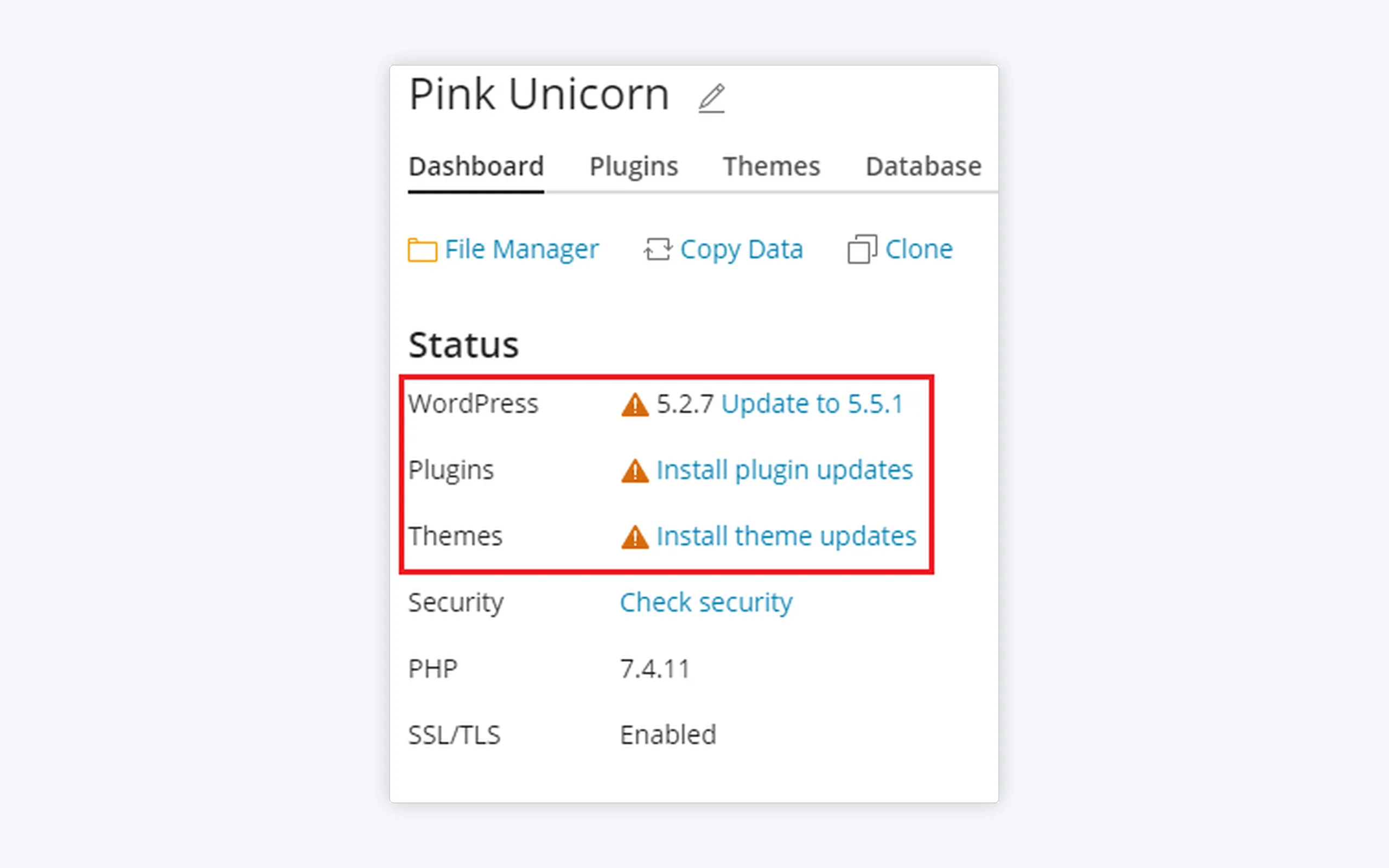 Plesk screenshot 5