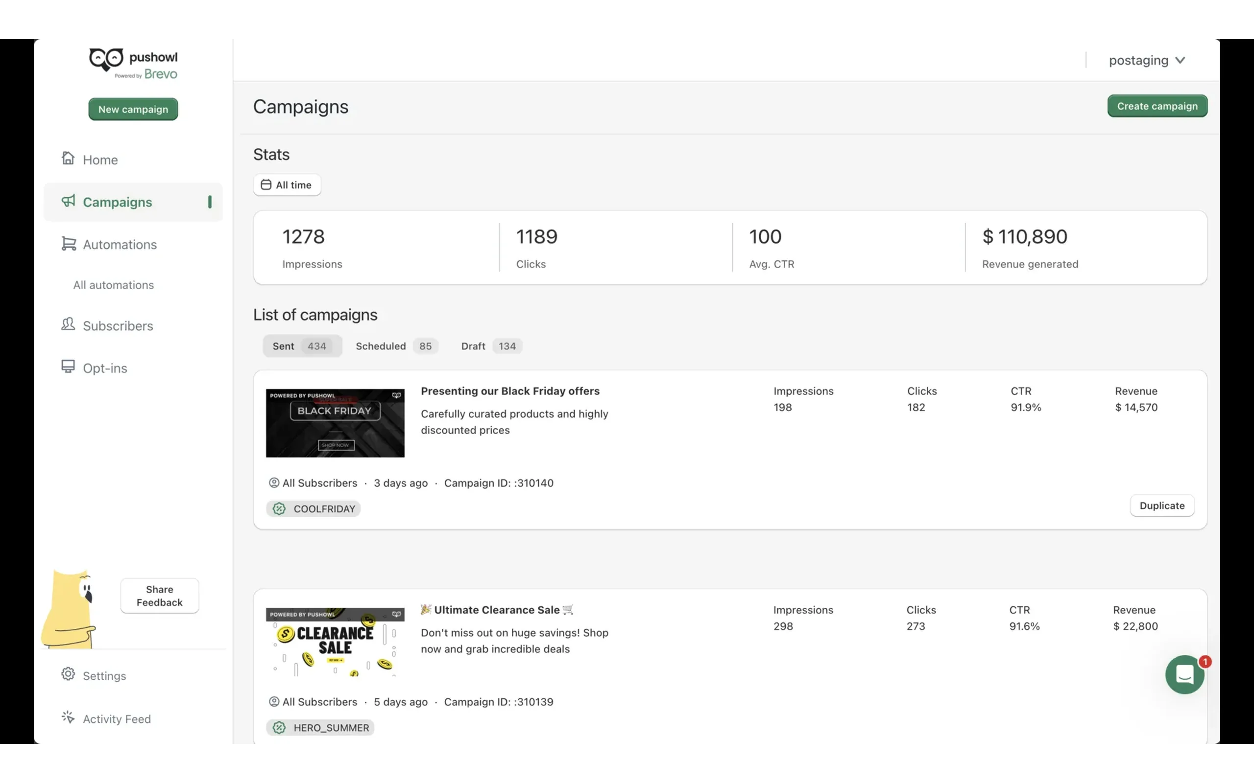 PushOwl screenshot 1