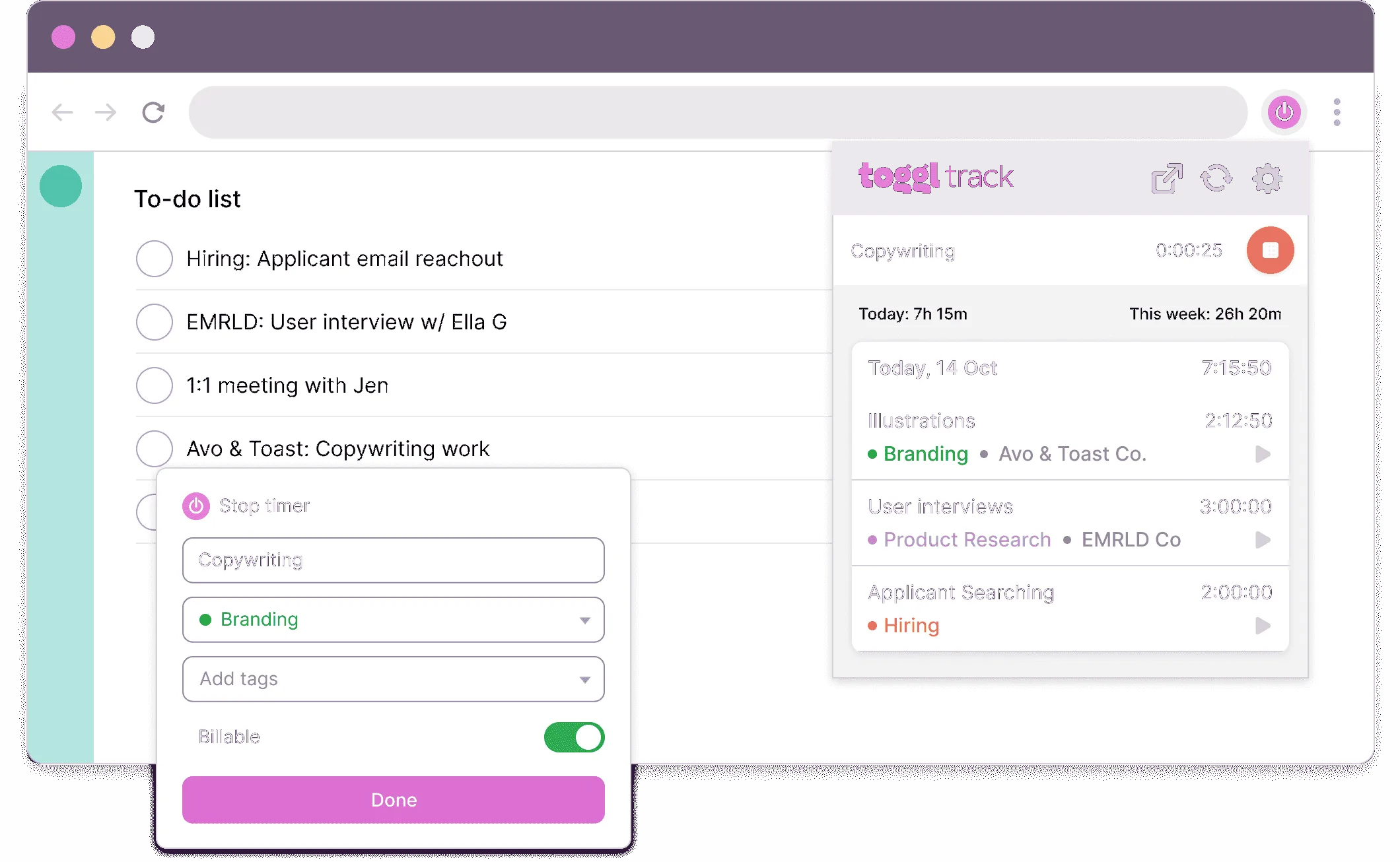 Toggl Track screenshot 2