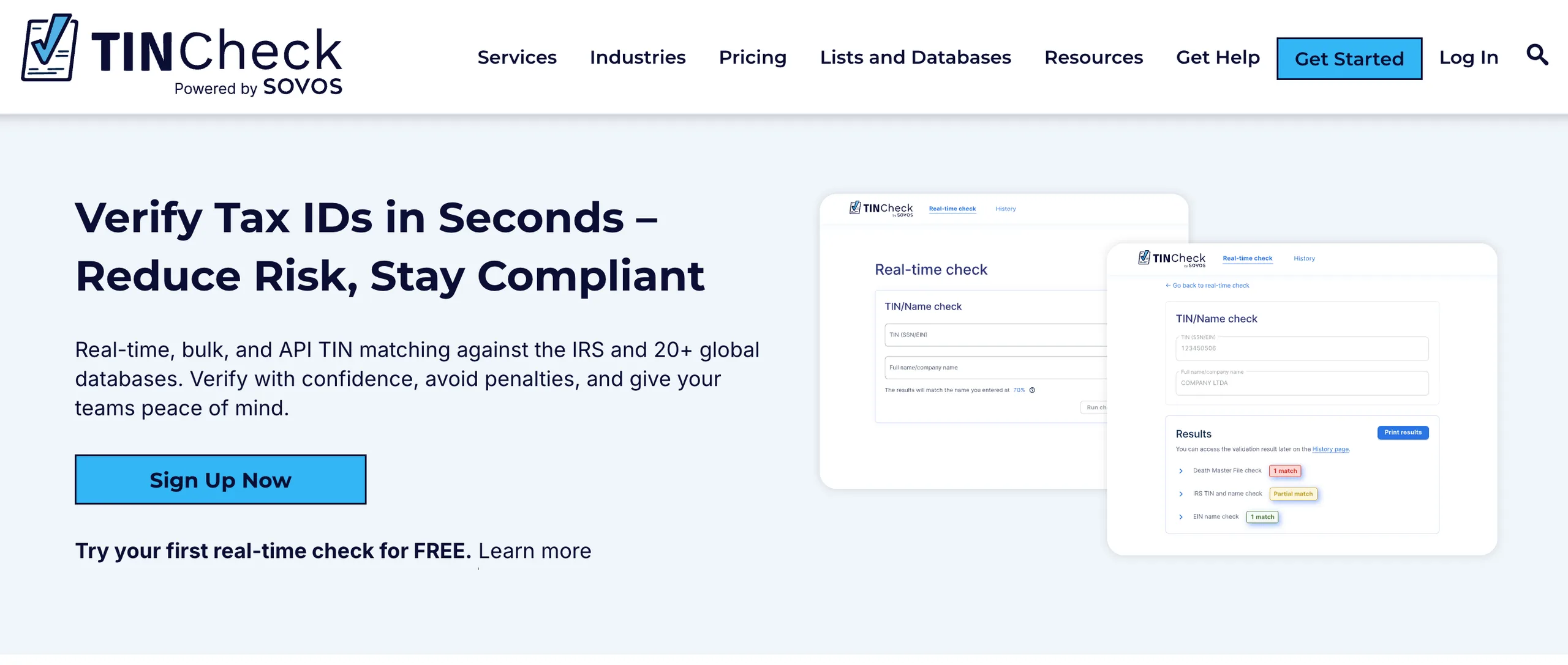 TINCheck screenshot 1