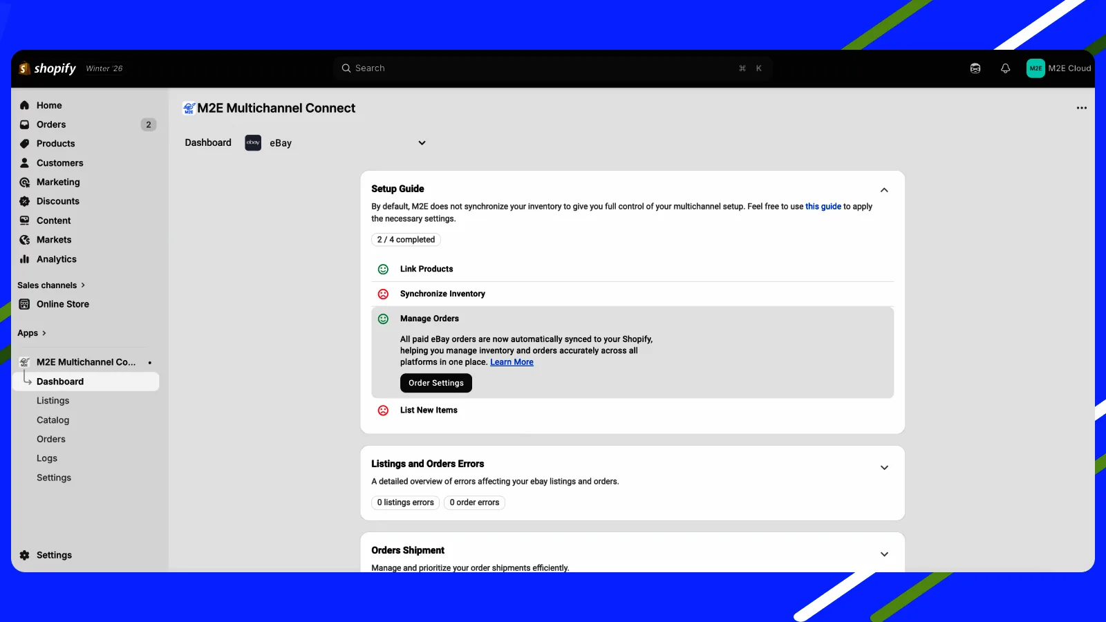 M2E Cloud screenshot 2